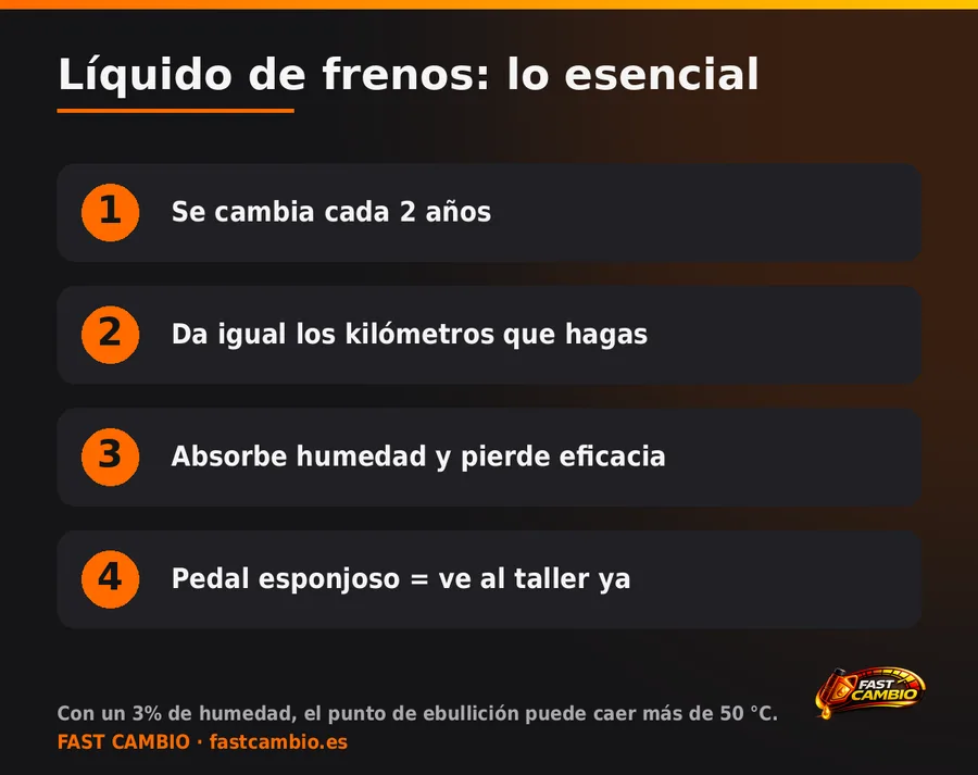 Líquido de frenos: cada cuánto cambiarlo y por qué es una cuestión de seguridad — infografía